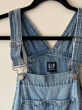 GAP Light Blue Wide Leg Overalls Women